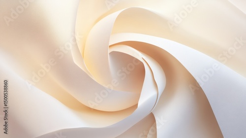 Soft, flowing folds of pastel fabric create a swirling design.