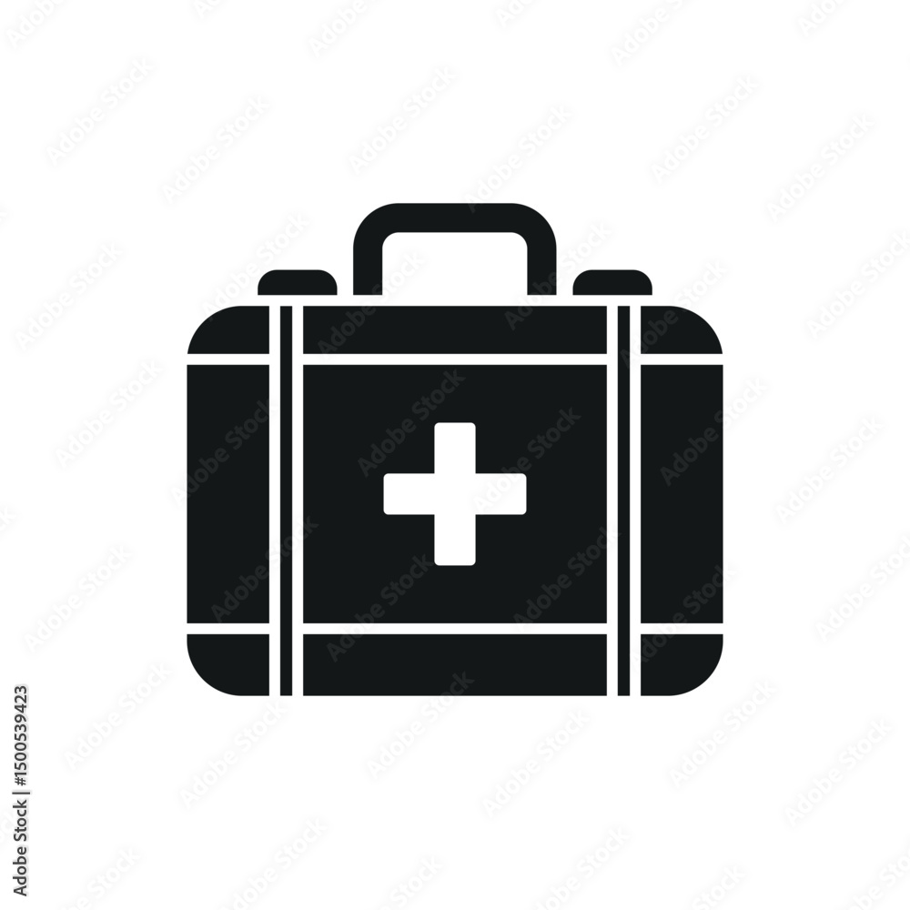Doctor Bag Black & White Vector Design Doctor Bag Black & White Vector Design