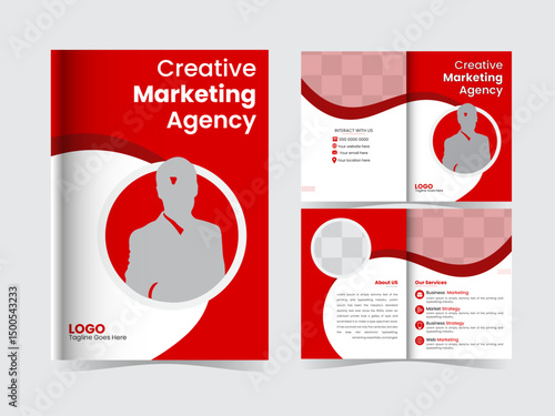 Corporate Modern Business bifold Brochure Template Design, Modern, Creative and Professional bi fold brochure vector design.