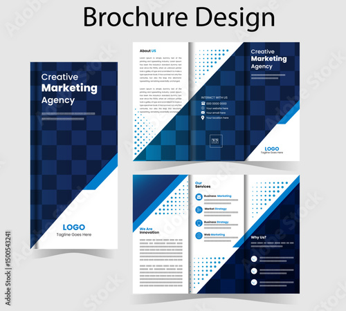 Corporate Modern Business Trifold Brochure Template Design, Modern, Creative and Professional tri fold brochure vector design. 