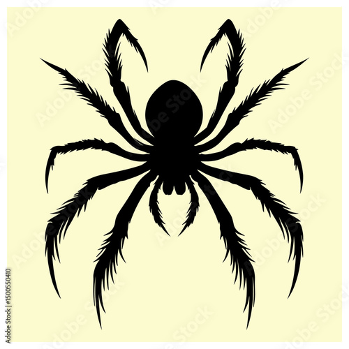 A black silhouette of a Spider vector 