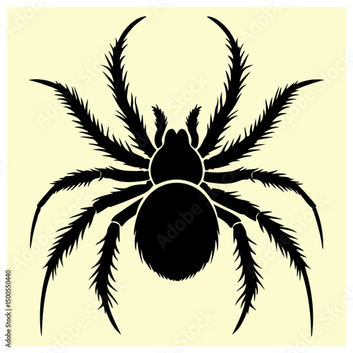 A black silhouette of a Spider vector 