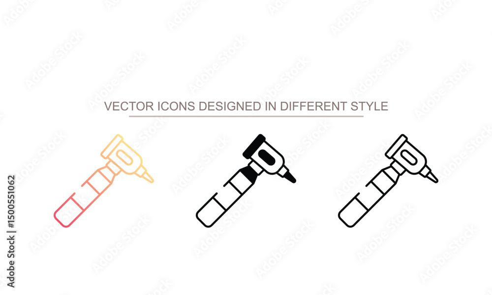 Otoscope icon design with white background stock illustration Otoscope icon design with white background stock illustration