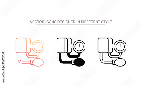 Blood Pressure icon design with white background stock illustration