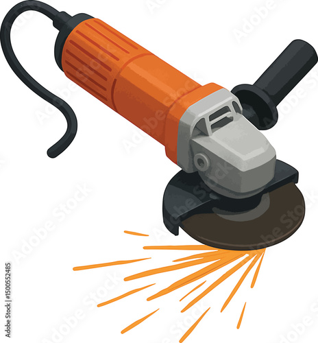 Angle Grinder isolated on white