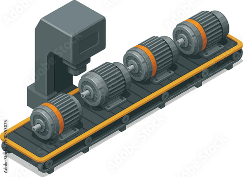 Conveyor system with electronic motors