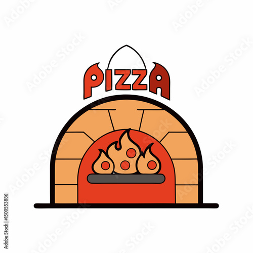 illustration of a pizza oven