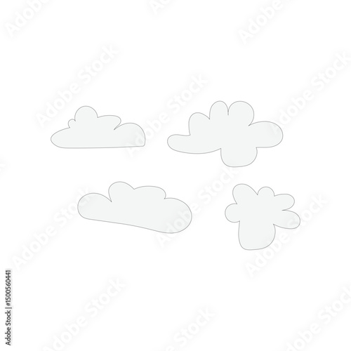 cloud vector image illustration of a very beautiful and soft cloud image