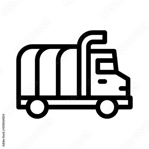 armored truck line icon