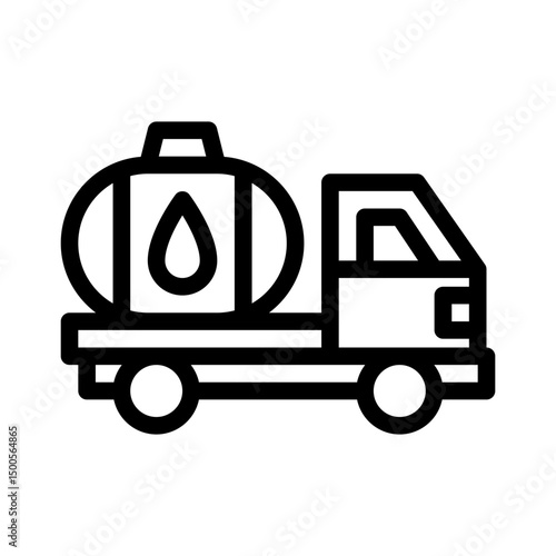 fuel truck line icon