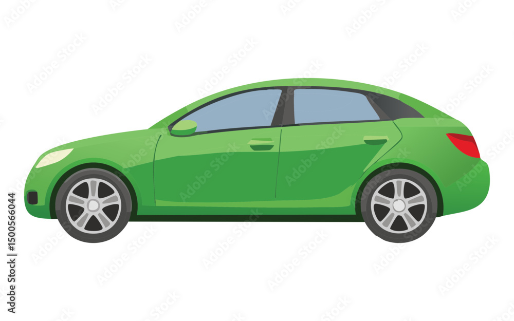 dynamic green hatchback illustration dynamic green hatchback illustration