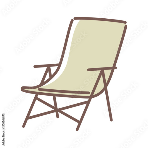simple illustration of chair for camping