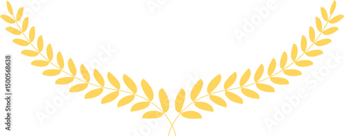 Golden Laurel Wreath Icon for Awards and Achievements