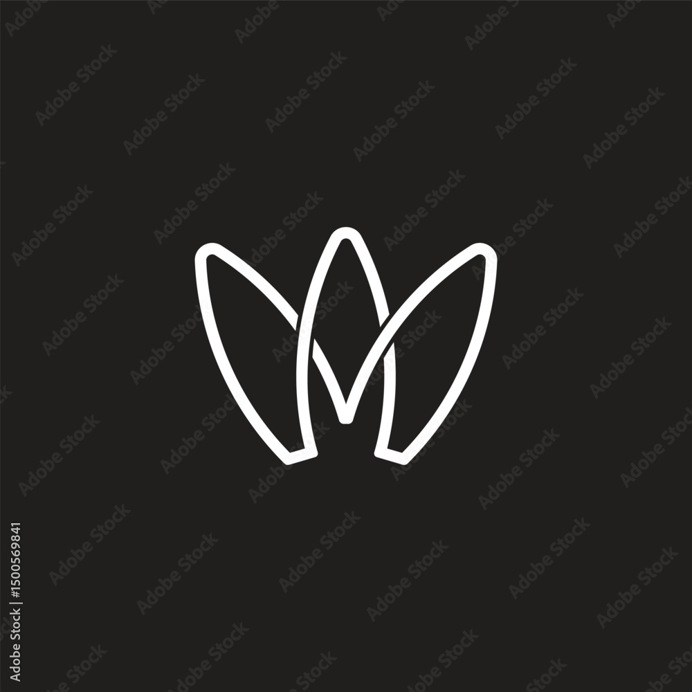 three linked wires overlapping simple logo vector three linked wires overlapping simple logo vector