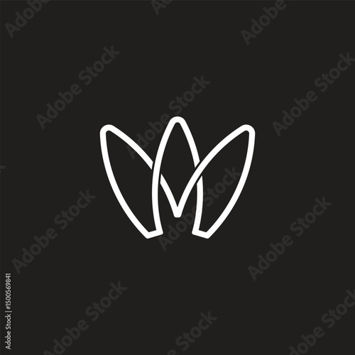 three linked wires overlapping simple logo vector