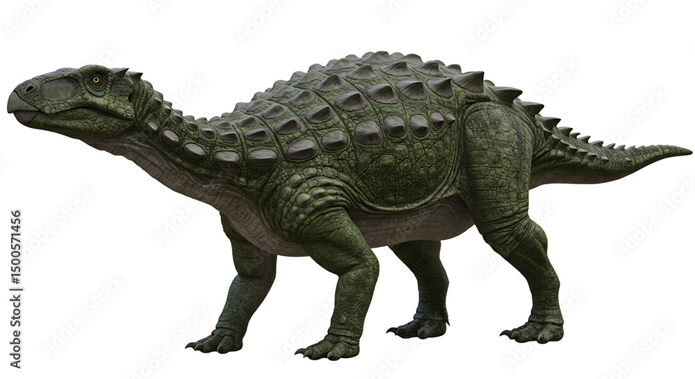 Obraz premium Detailed Rendering of an Ankylosaurian Dinosaur