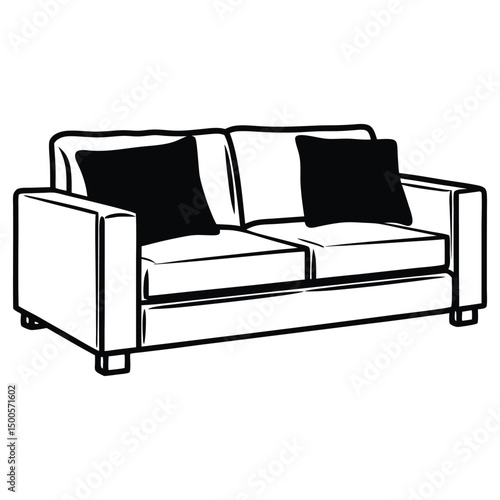 white sofa in a white room