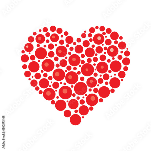 Heart made of circles