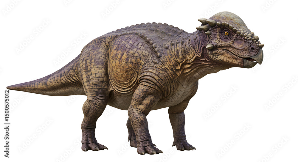 Obraz premium Pachycephalosaurus with textured skin domeshaped skull and small horns