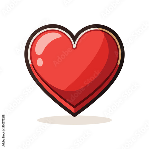 Red Heart Icon for Valentine's Day