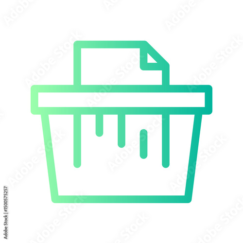 paper shredder gradient icon
