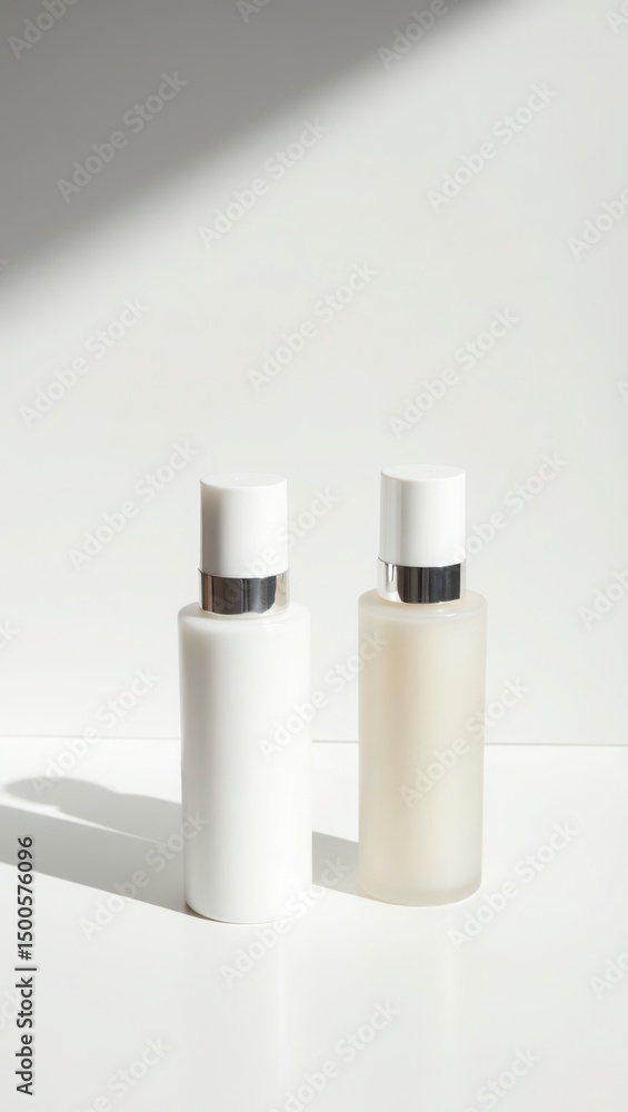 Two bottles of lotion isolated on transparent background Two bottles of lotion isolated on transparent background