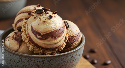 Coffee Ice Cream Recipe: Homemade Swirled Delight