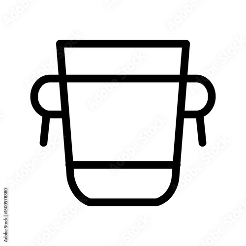ice bucket line icon