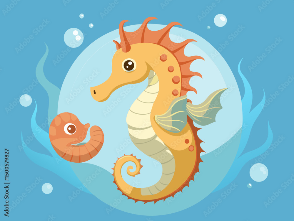 Obraz premium sea horse illustration