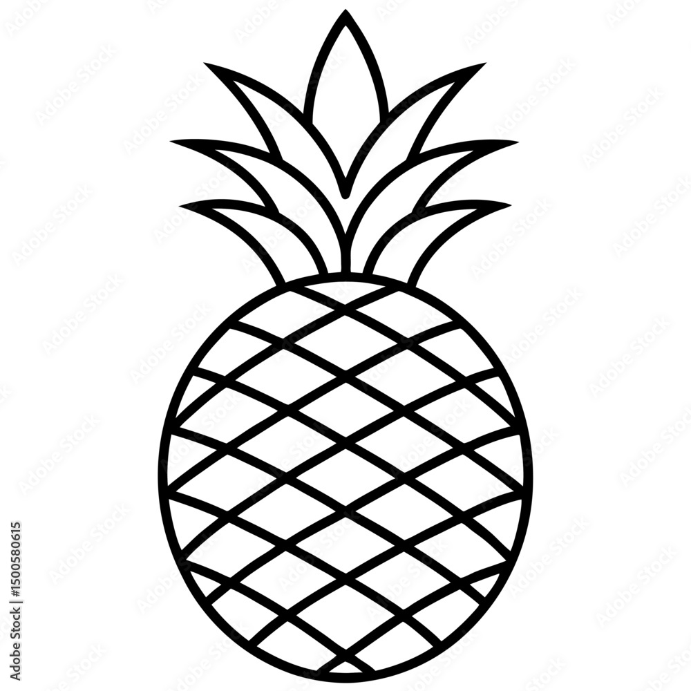 Obraz premium pineapple vector illustration