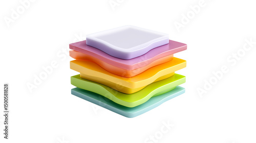 Abstract 3D representation of hierarchical data structure