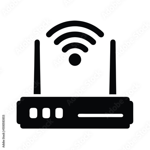 router with wifi symbol icon vector illustration