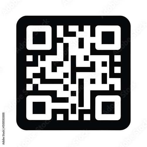 qr code square icon vector illustration