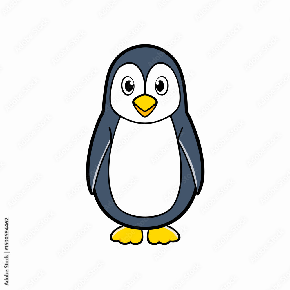 Obraz premium penguin, bird, cartoon, animal, cold, vector, illustration, ice, winter, funny, cute, snow, fun, black, character, nature, penguins, antarctica, wildlife, baby, art, animals, arctic, christmas, love