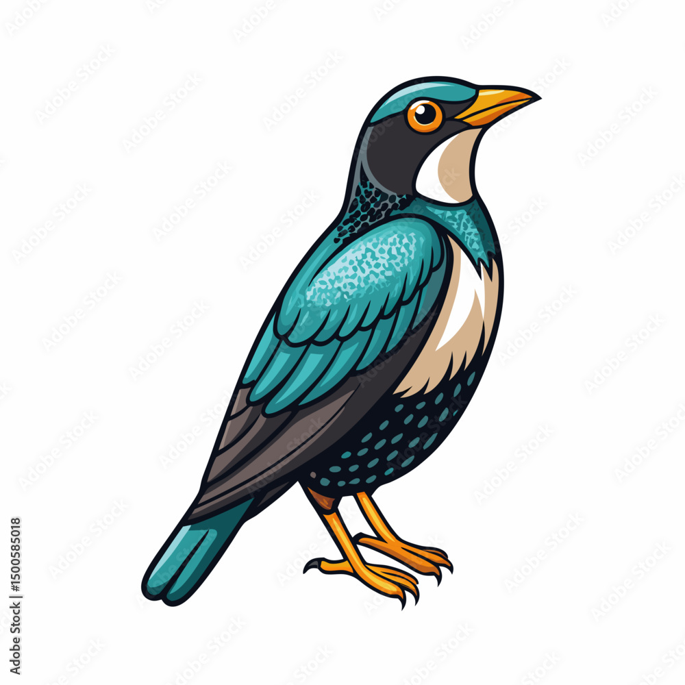 Obraz premium blue tit isolated on white background