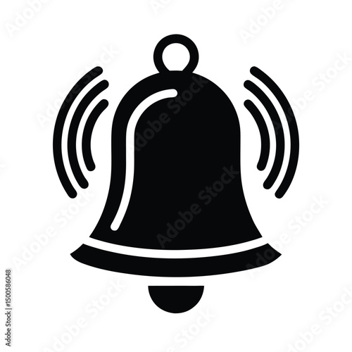 bell ringing lines icon vector illustration