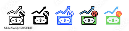 Inflation Icon Collection With Multiple Styles