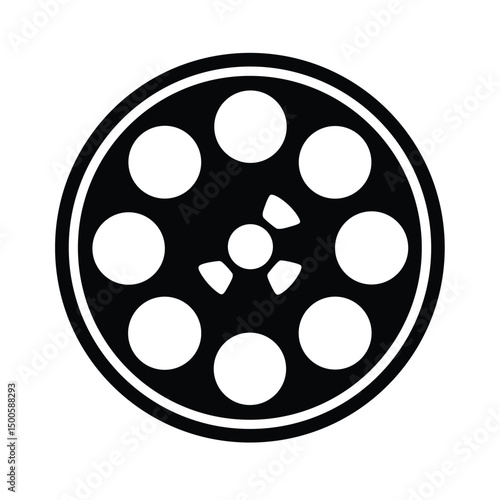 film reel icon vector illustration