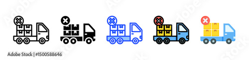 Import Restrictions Icon Collection With Multiple Styles