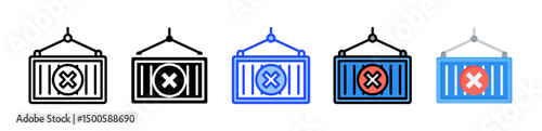 Export Decline Icon Collection With Multiple Styles