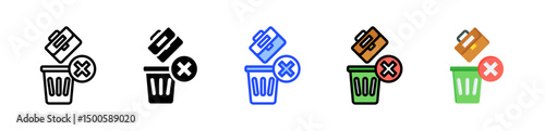 Job Loss Icon Collection With Multiple Styles