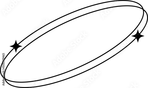 Minimalist Sparkle Monoline Shape
