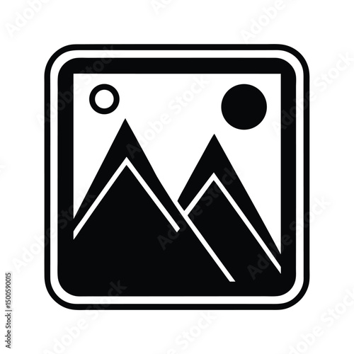 photo image landscape icon vector illustration