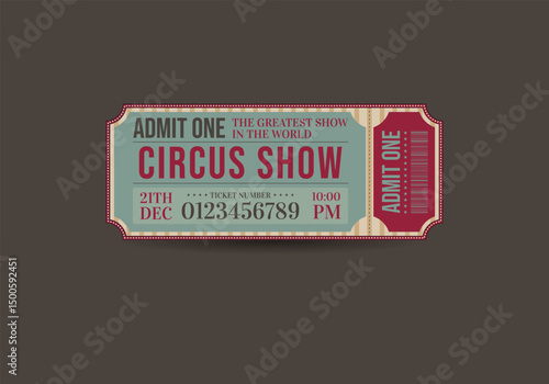 Ticket design set template isolated on black background. Tickets for raffle, cinema, movie, circus, carnival, film, event, festival. Admit one ticket. 