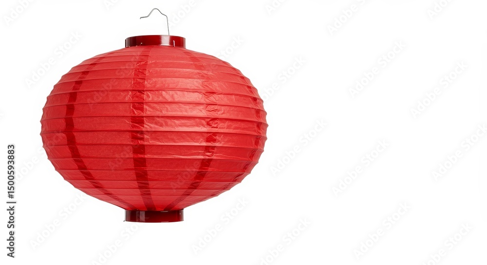 Fototapeta premium Photo Of Red Paper Lantern Isolated On White Background Decoration
