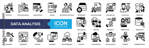 Data Analysis Mixed Icon Collection