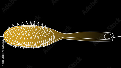 Brushed in Line: Hairbrush Drawn with a Single Stroke