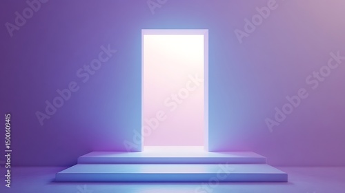 Neon Purple Doorway to Light