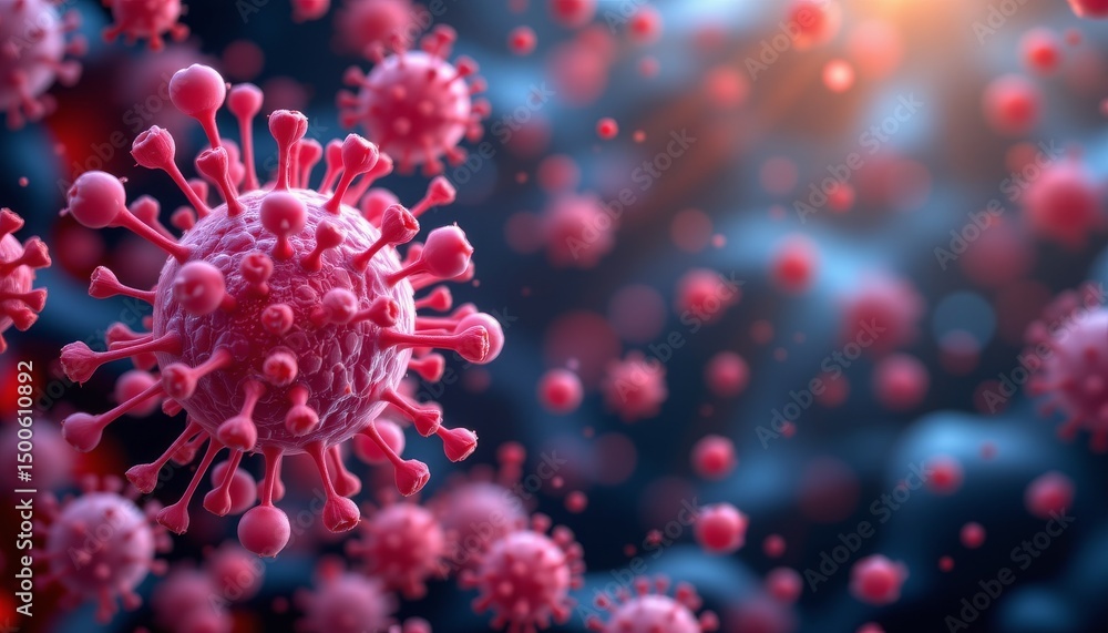 a close up view of a viral particle with spikes, surrounded by a background that resembles an atomic structure, possibly represent a close up view of a viral particle with spikes, surrounded by a background that resembles an atomic structure, possibly represent