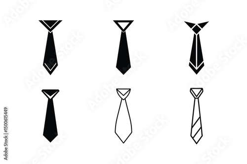flat clean tie icon businesswear vector